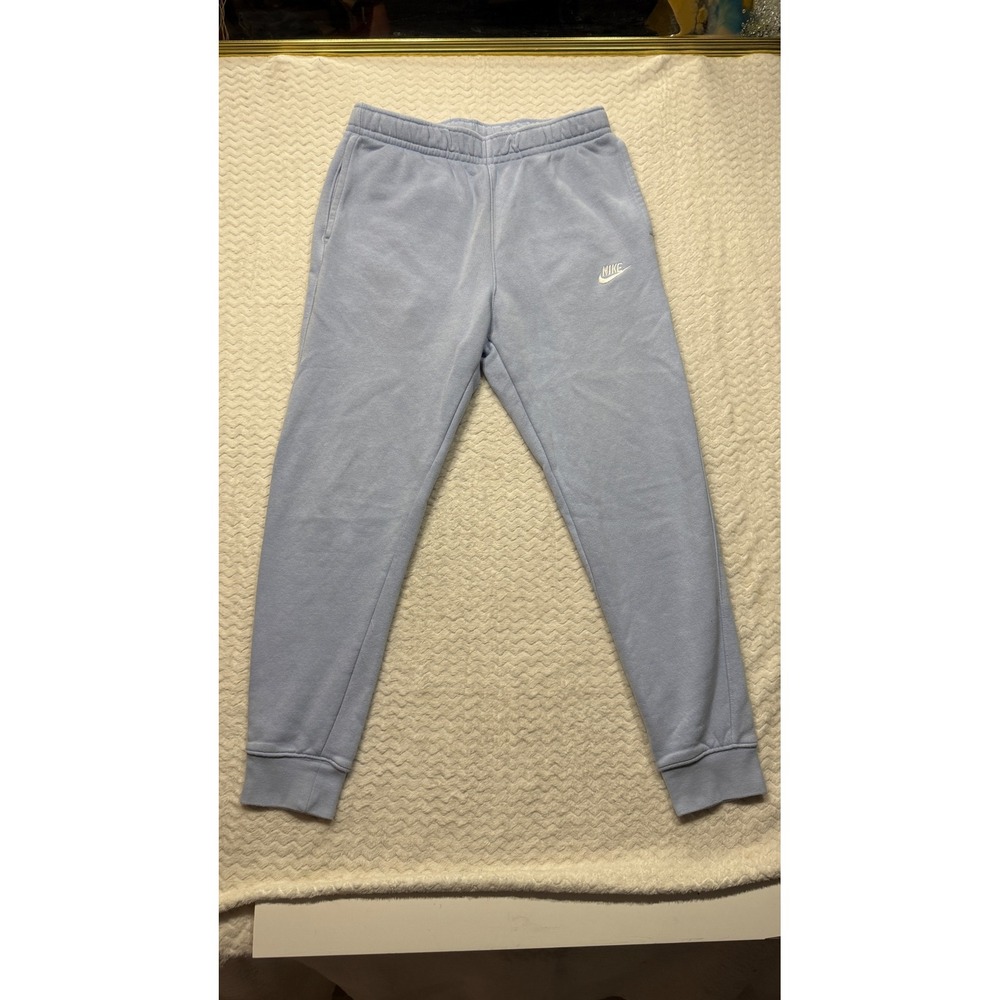 Nike Sportswear Club Fleece Joggers Light Blue Tapered Sweatpants Medium